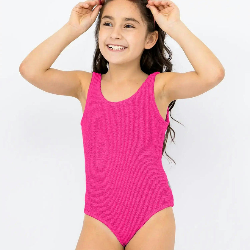 Ester Crinkle One Piece Swimsuit - Lipstick Pink