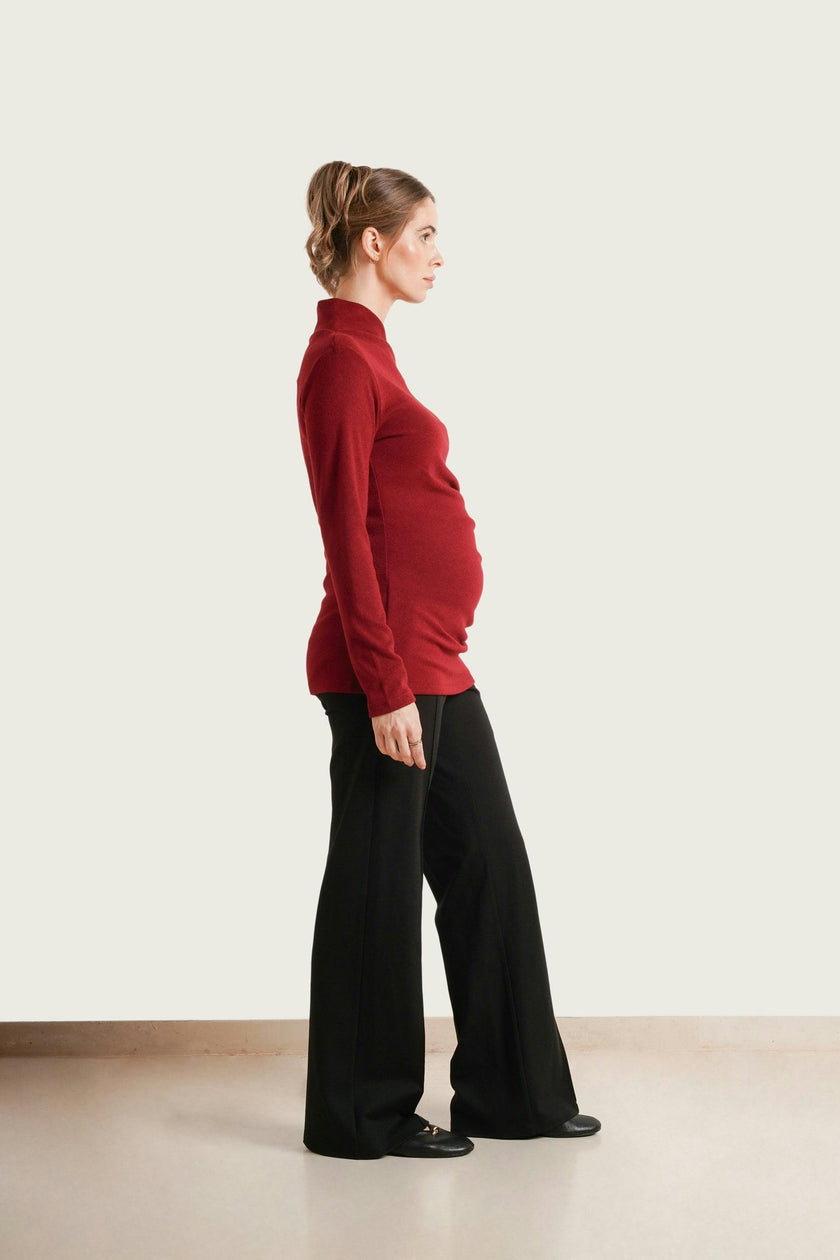 Claire Asymmetric Neck Maternity Sweater