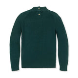 Organic Mock Neck Rosette Sweater