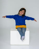 Long Sleeve Blue & Yellow Layered T-shirt