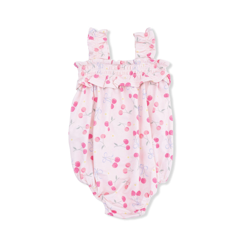 Sweet Bow Cherries - Ruffly Strap Bubble & Sun Hat