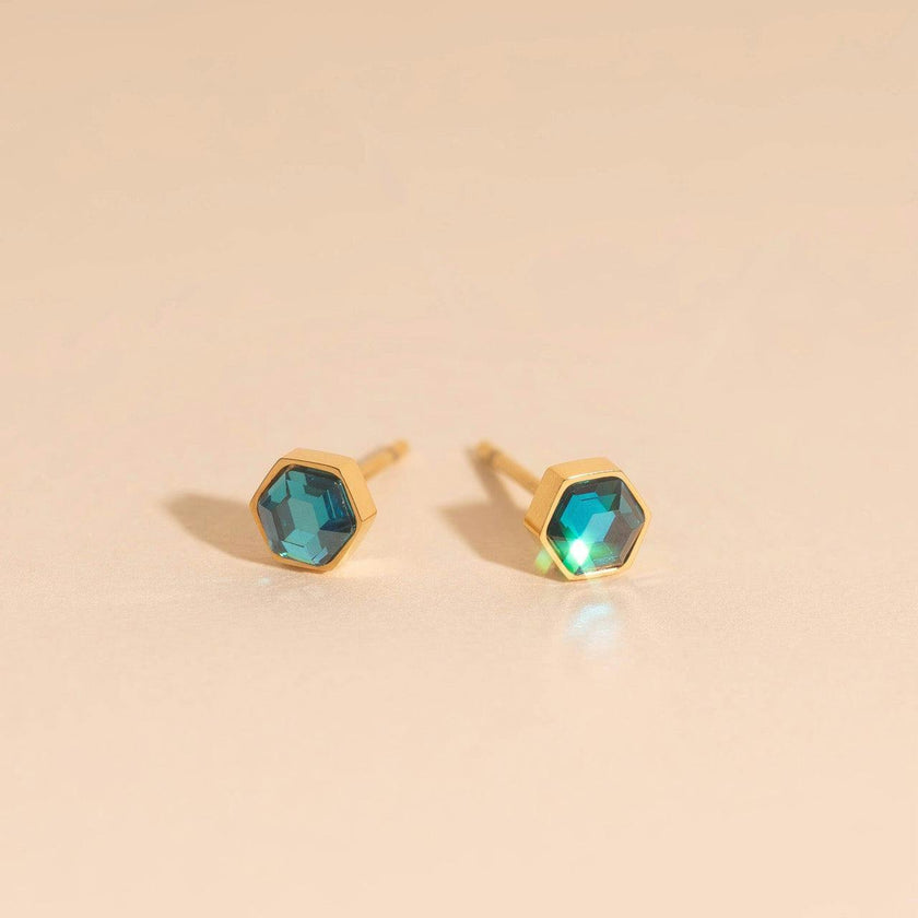 March Birthstone Stud Earrings