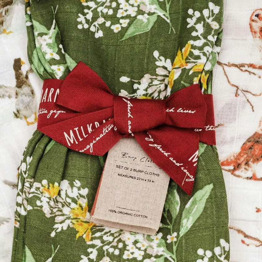 Valais Bamboo Muslin Two-Piece Burp Cloth Set