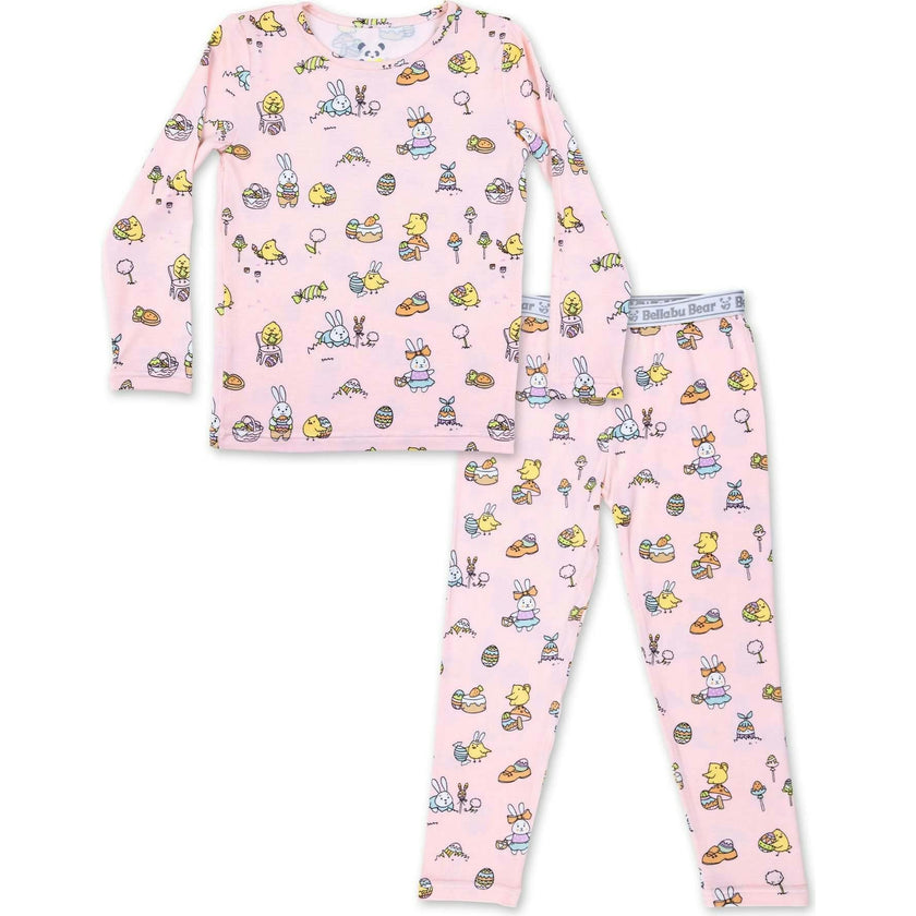 Easter Pink Bamboo Kids Pajamas