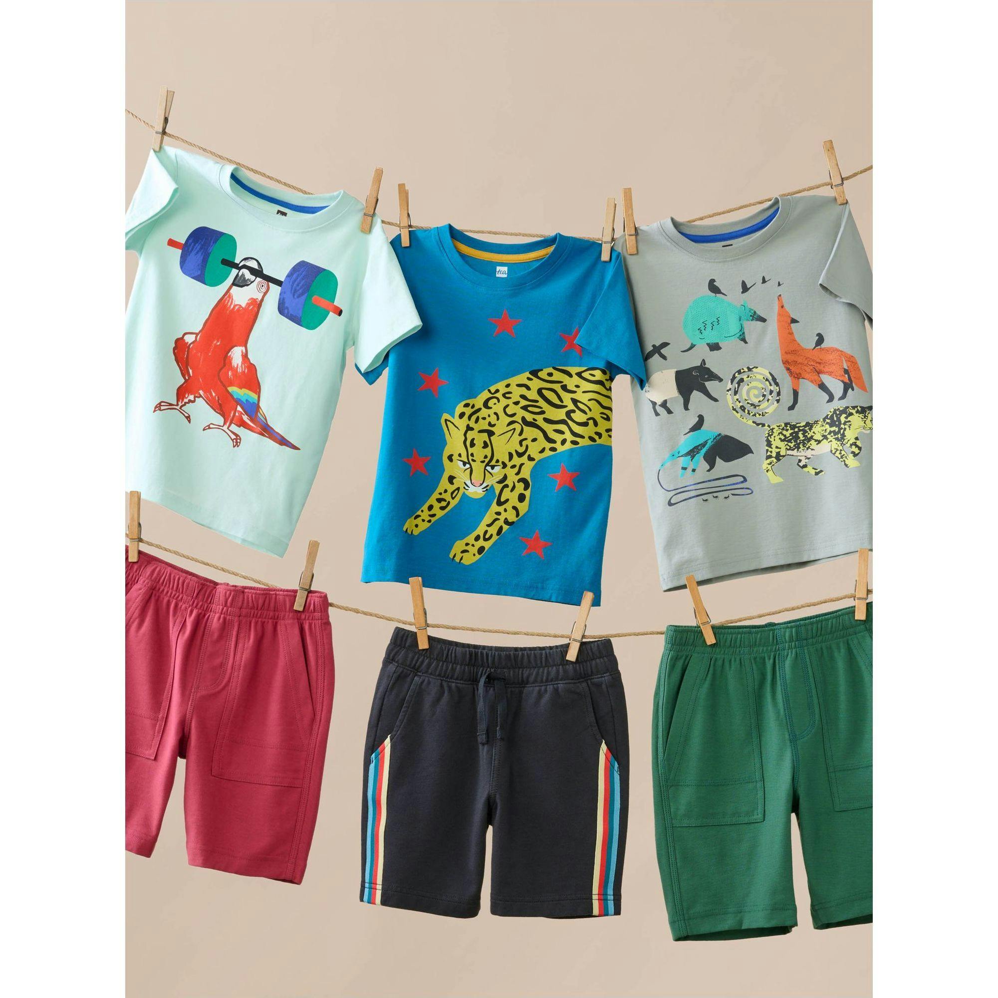 Rainforest Animals Graphic Tee, Grey