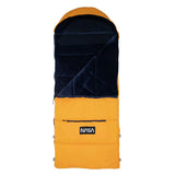 Sleep-N-Pack™ – Big Kid Size | NASA Official Logo & Patches | 2-in-1 Backpack & Sleeping Bag with Cozy Fleece Liner - ORANGE