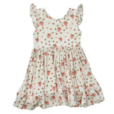 Girls Sleeveless Twirl Dress in Strawberries