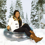 42" Silver Glitter Snow Tube