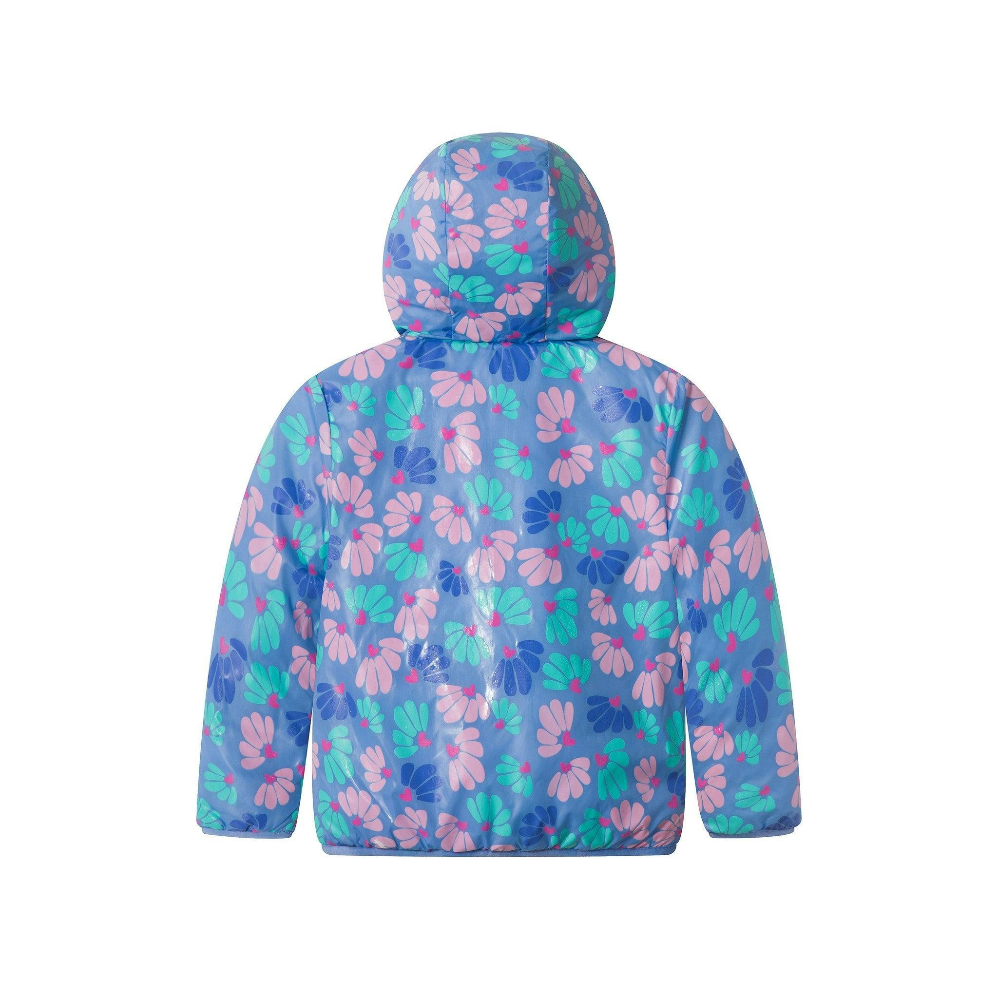 Reversible Color-Changing Puffer Jacket | Blue Floral