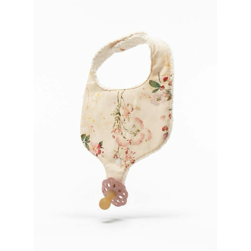 Soothe & Snap Pacifier Bib  | Ivory Botanical