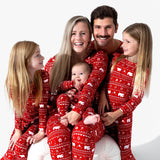Polar Isle Red Bamboo Convertible Footie