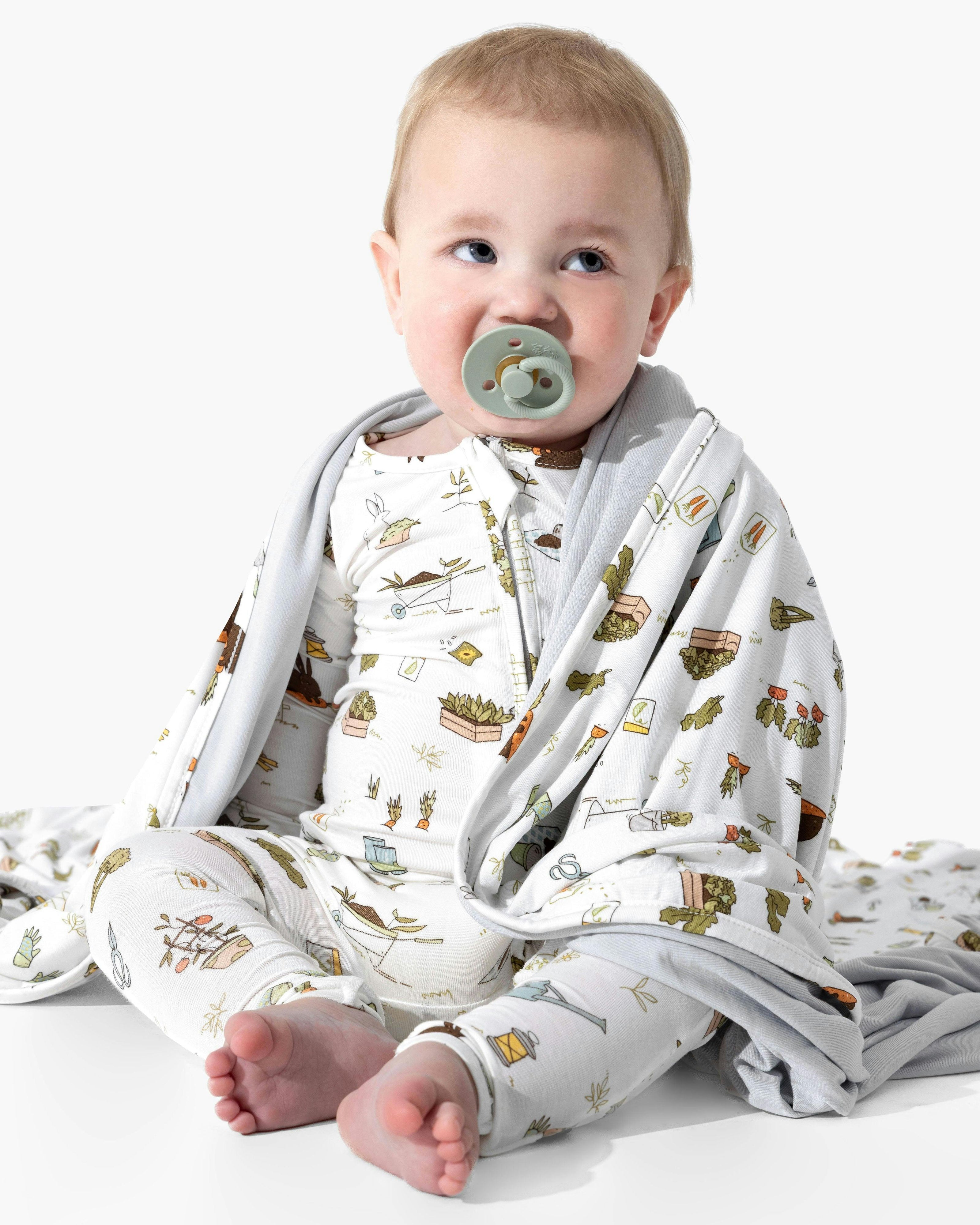Bunny Garden Bamboo Convertible Footie