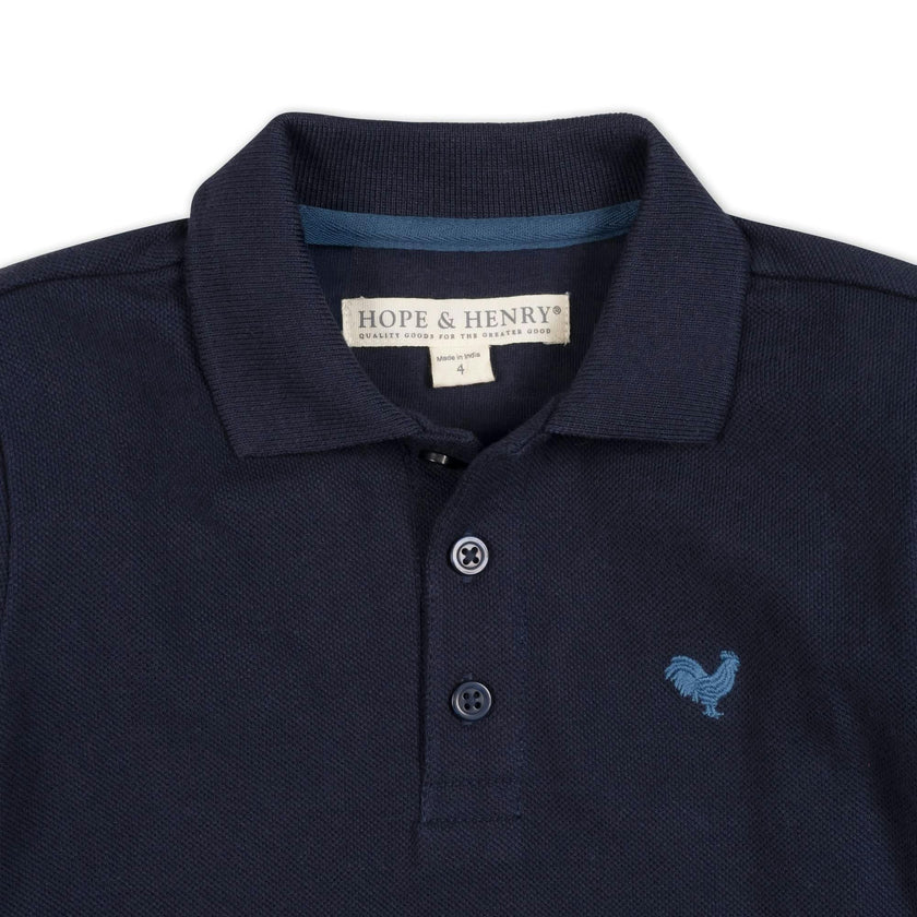 Organic Long Sleeve Pique Polo
