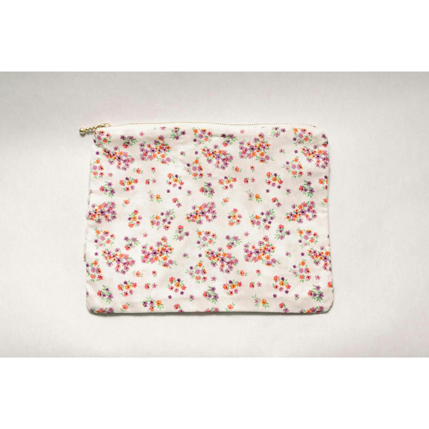 Lavender Marmalade Timeless Floral Ruffle Zipper Pouch