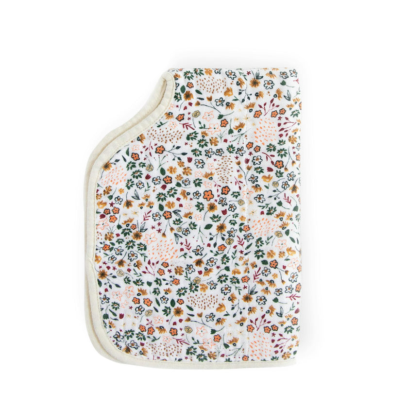 Cotton Muslin Burp Cloth - Pressed Petals