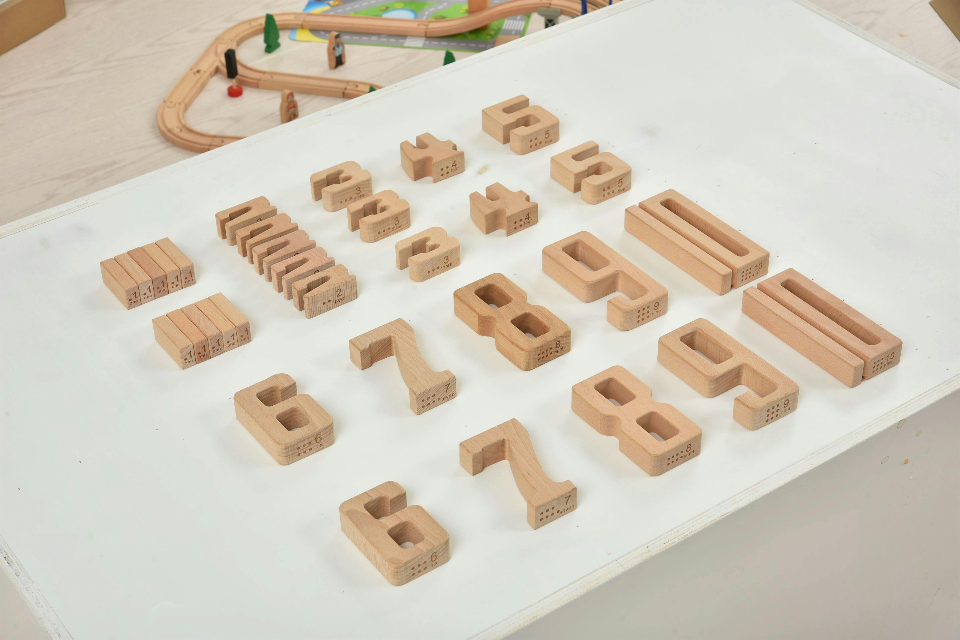 Montessori Wooden Number Blocks | Self-Correcting Math Manipulatives for Counting, Addition & Subtraction