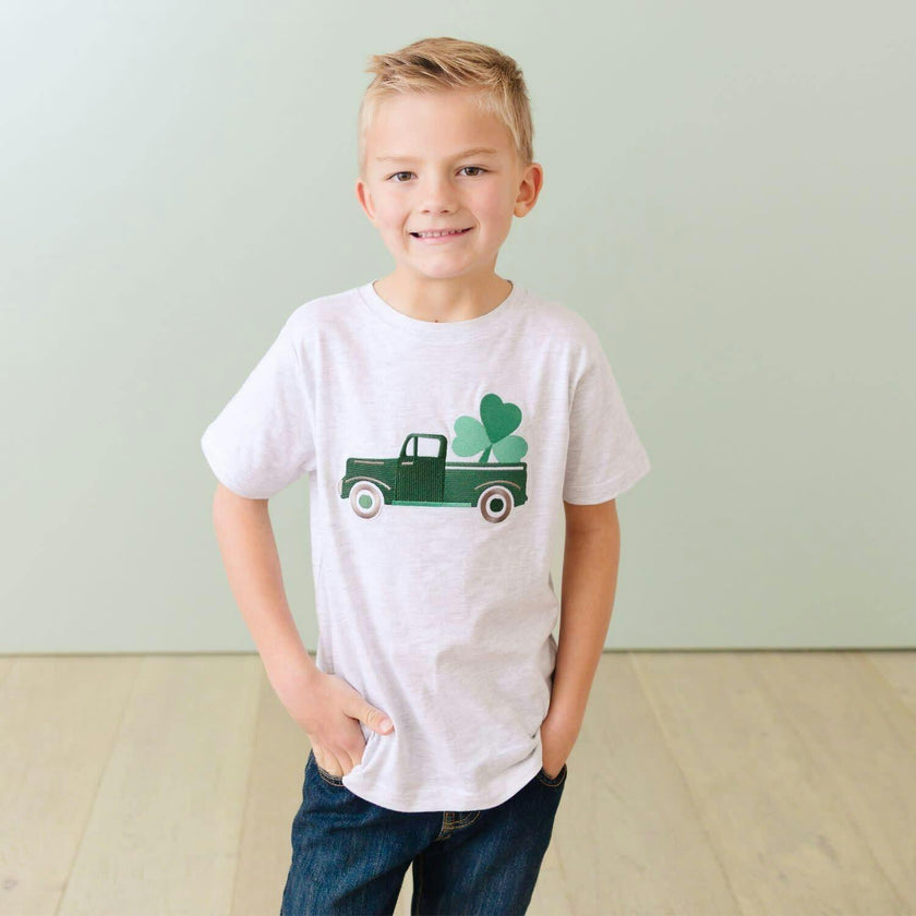 Shamrock Truck Patch St. Patrick's Day Short Sleeve T-Shirt
