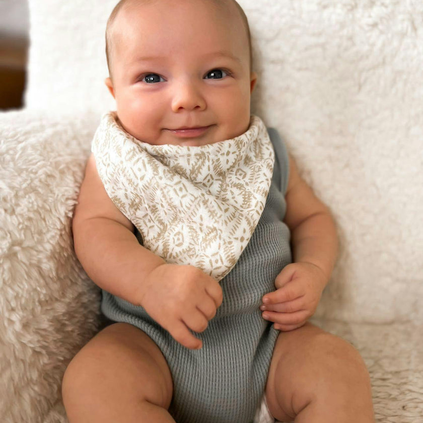 Kendi Safari Cotton Bandana Baby Bib (3 Pack)