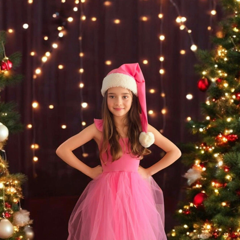 Pink Elf Holiday Dress for Kids – Christmas Tutu Costume & Playwear