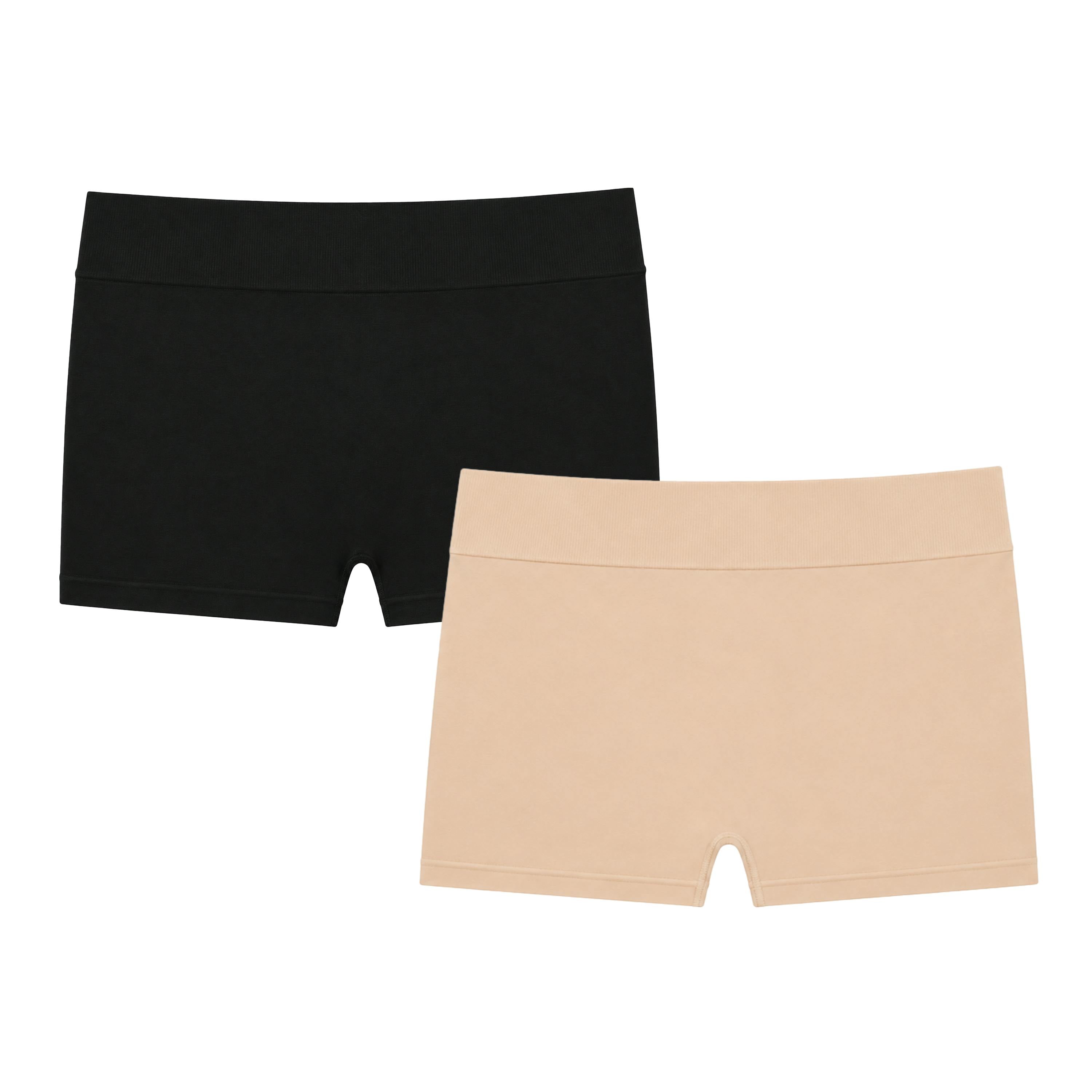 Girl's (7-10) Solid Boy Shorts / Set of 2