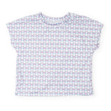 Sloane Girls' Short Sleeve Performance Top by LH Sport - Peace Love Butterflies Pink Multi