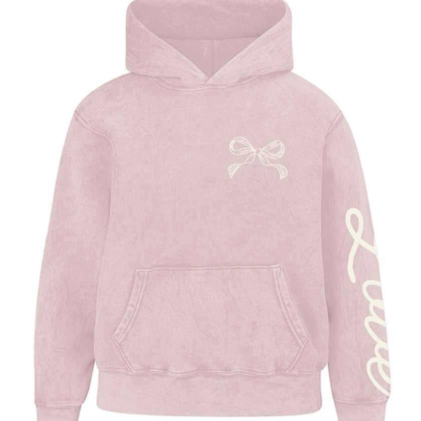 Kids Love People Hoodie-Washed Pink-Girls