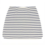 women's cream and navy stripe skirt