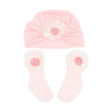 Floral Turban Hat & Sock Set