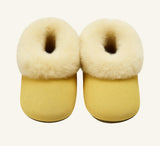 Alpaca Fur Baby and Kids Booties Slippers in Golden Honey