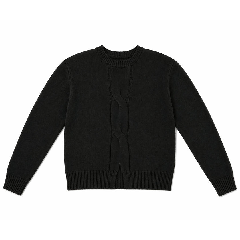 Center Cable Knit Sweater