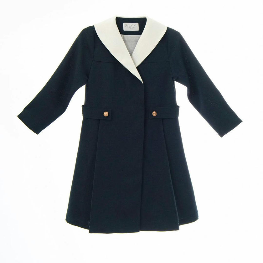 Zelie dress (dark-sapphire tweed)