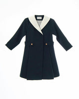 Zelie dress (dark-sapphire tweed)