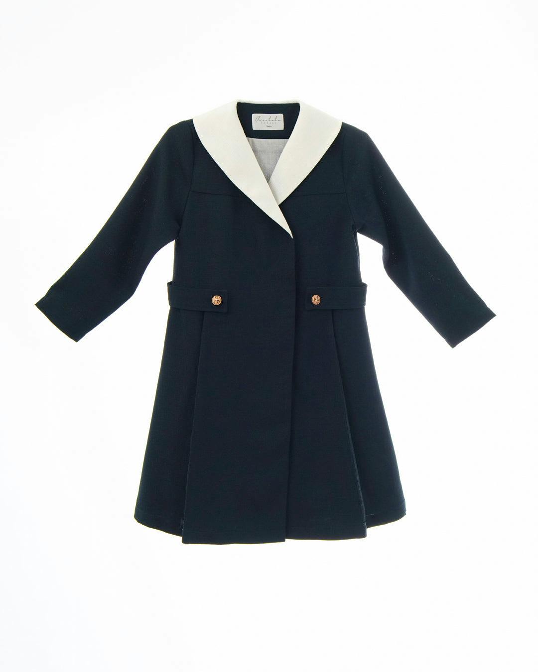 Zelie dress (dark-sapphire tweed)