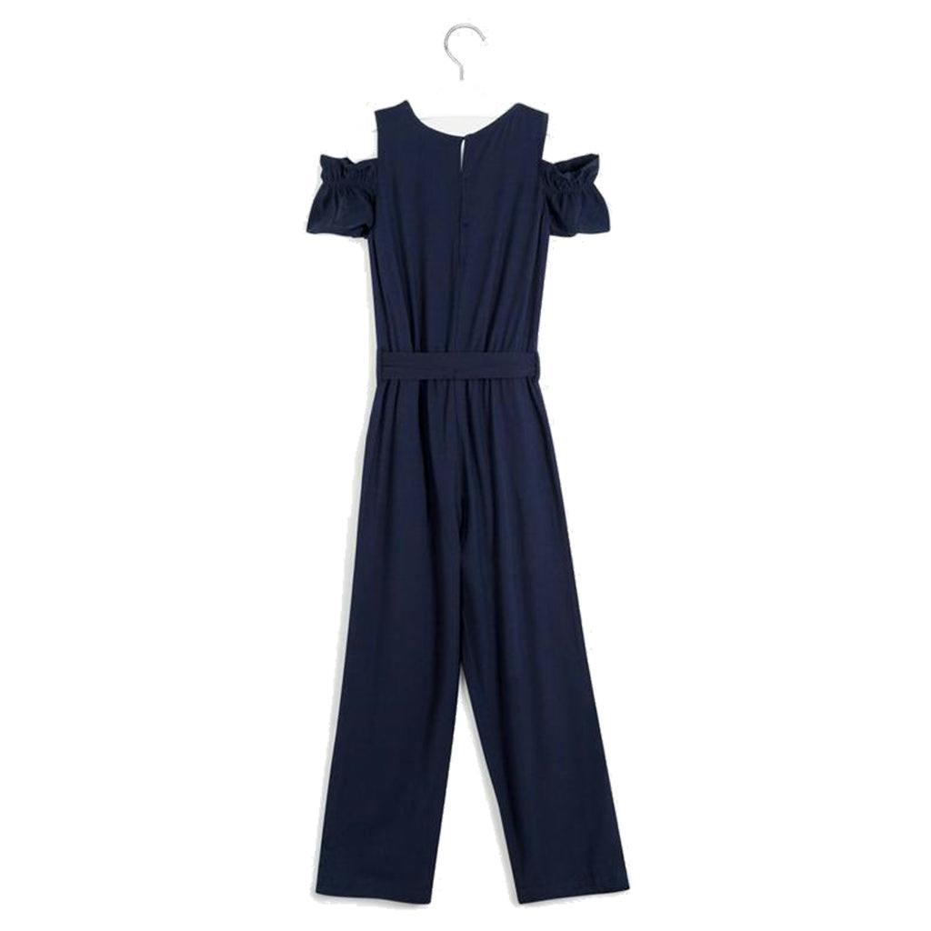 Navy Ruffle Jumpsuit