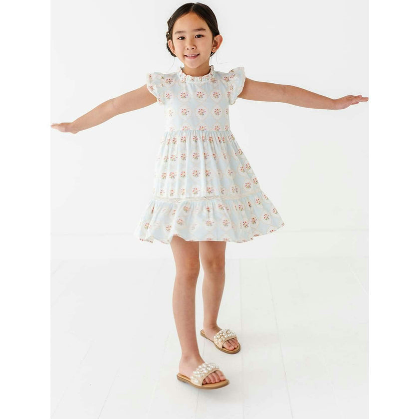 Garden Trellis Ruffle Dress