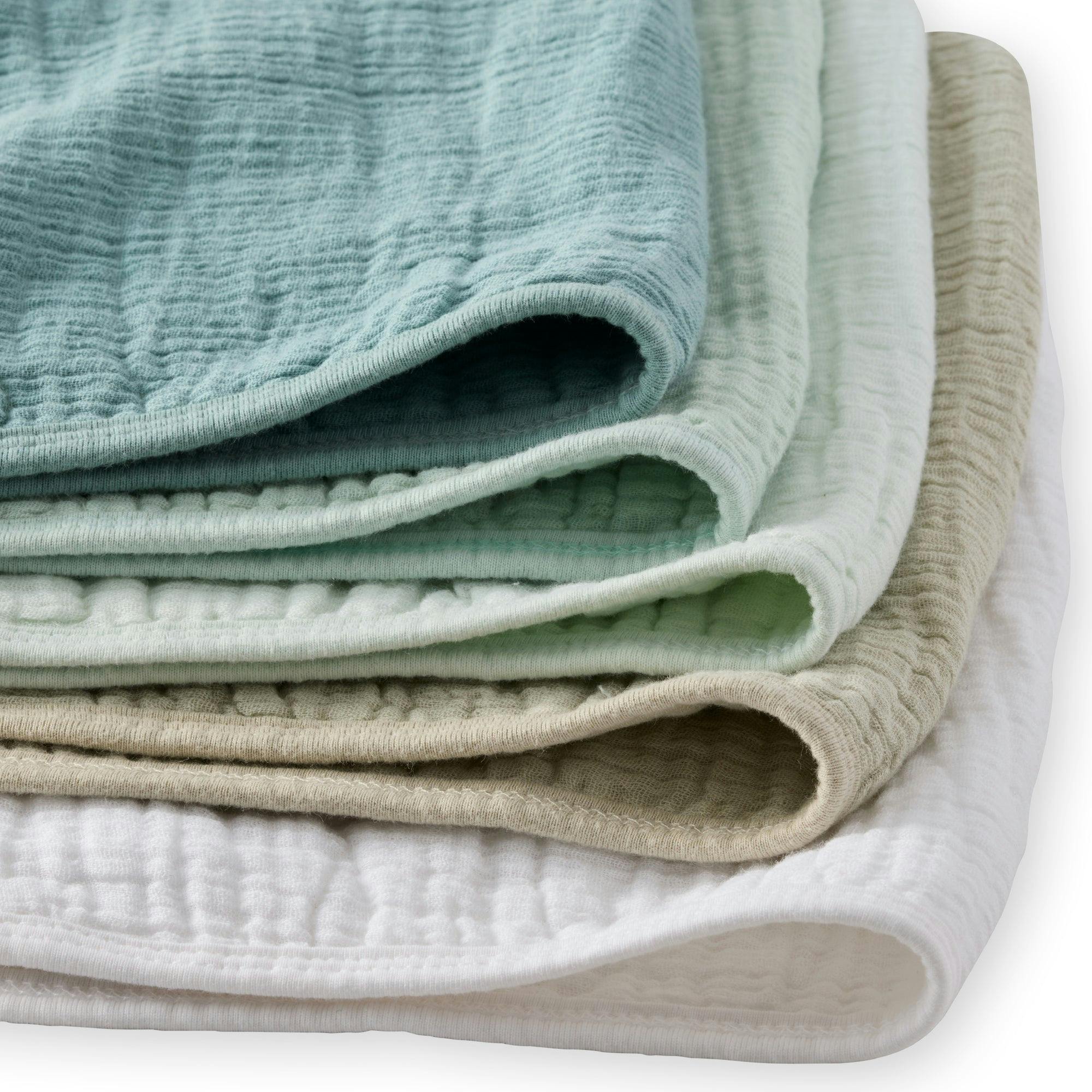 RILEY 5-Pack Crinkle Muslin Burp Cloths