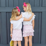 Margot Girls' Performance Skirt by LH Sport Pickleball Pink