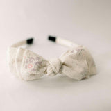 Three Little Bows Headband | Petite Meadow Dots