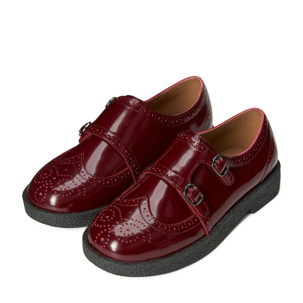 Alsa Glossy Doubled Buckle Brogues Shoes