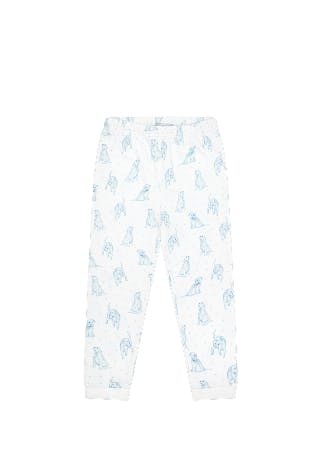 Blue Puppy Love Print Pajamas