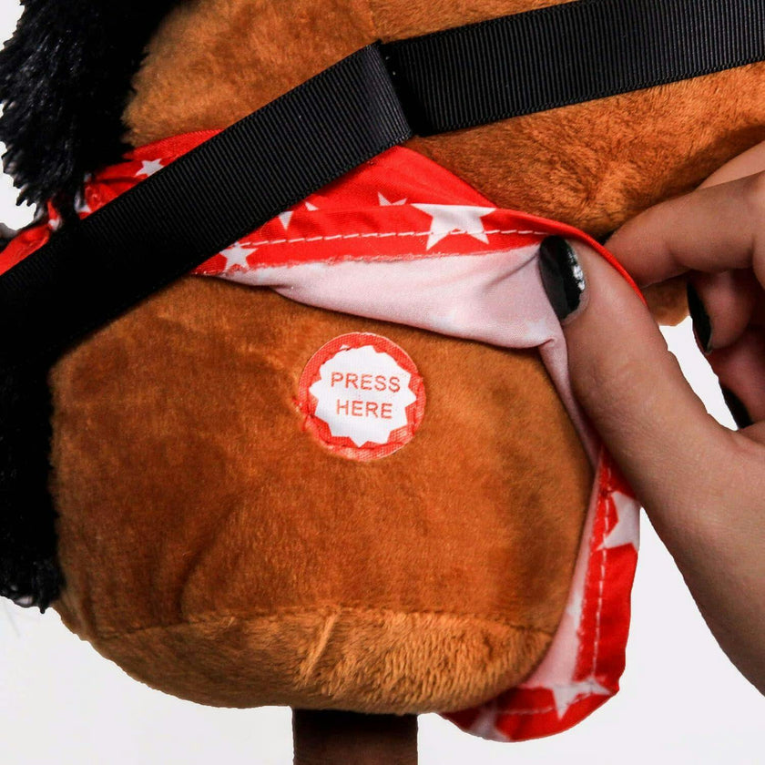 Brown Stick Ride On Plush with Sound