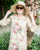 Wildflower Sun Hat (PreOrder Shipping June 15th) - Red Wide & Short Grosgrain Ribbon