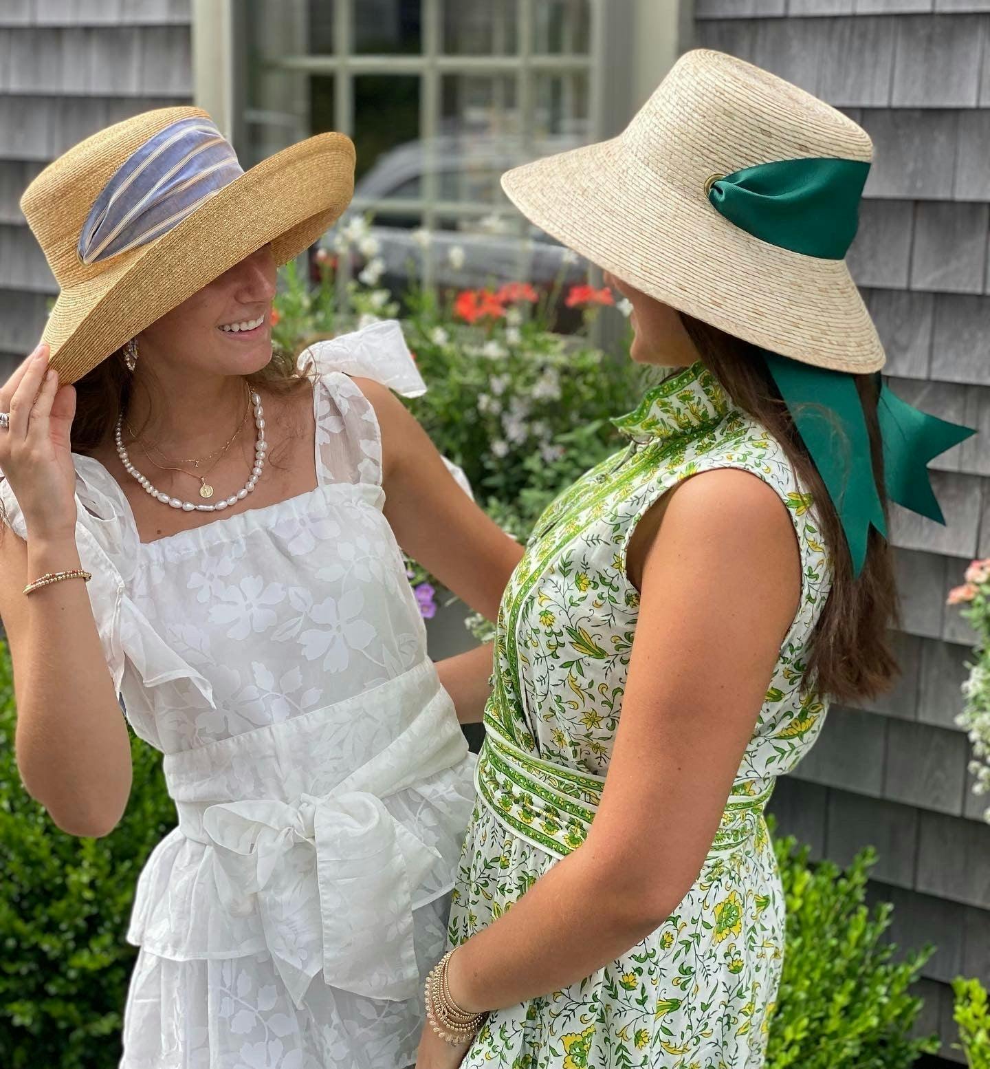 Clematis Bucket Hat (PreOrder Shipping June 19th) - Vintage Blue Azure Tapestry Short Ribbon