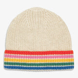 Baby knit beanie in rainbow stripe
