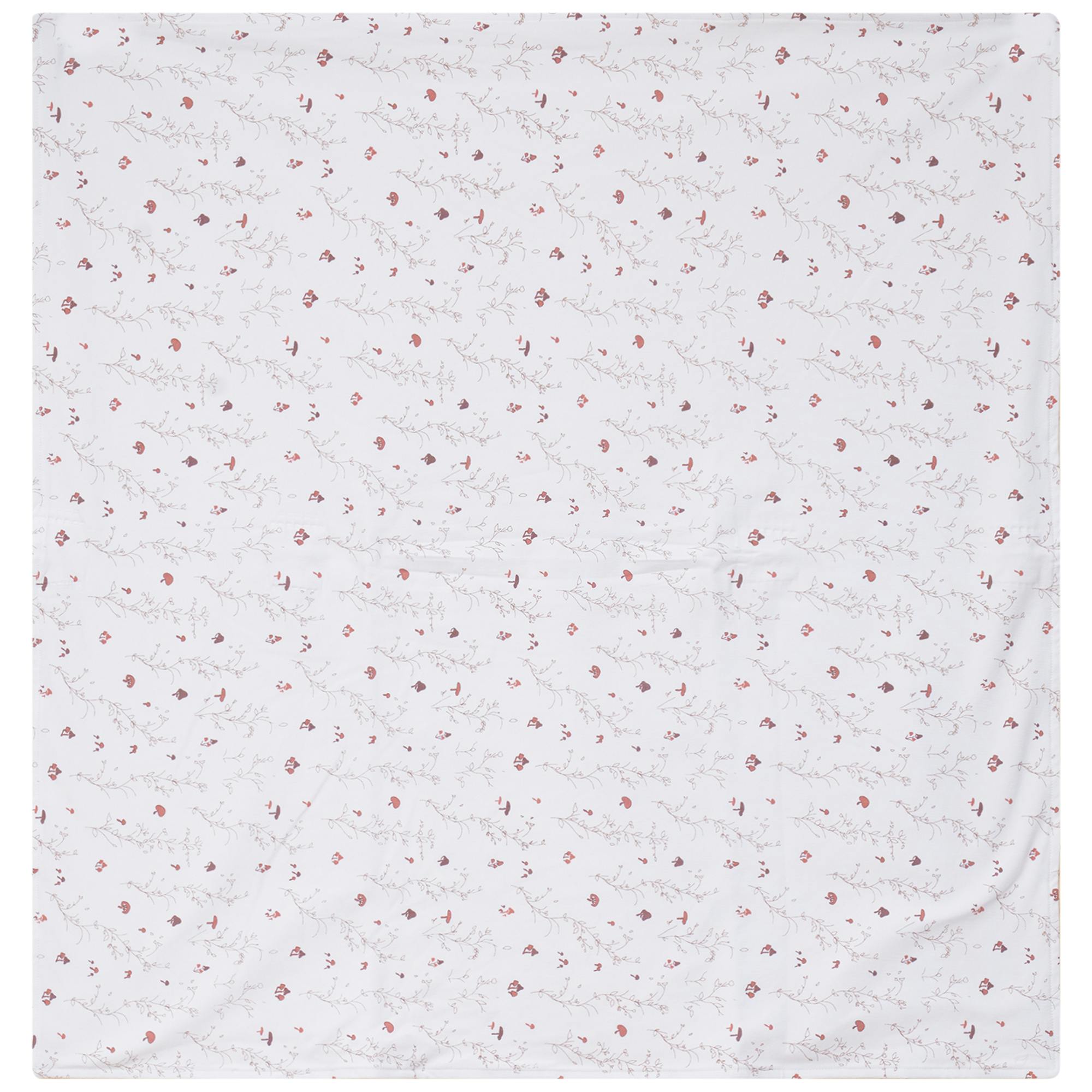 Floral and Mushroom Print Blanket
