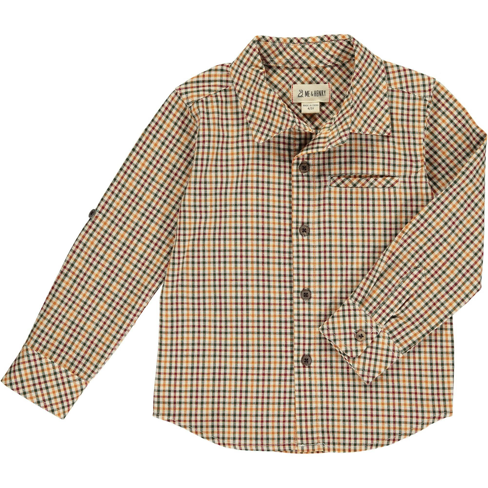 ATWOOD Gold/Navy Plaid Shirt