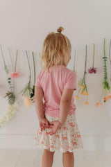 Girl's Short Sleeve Tee in Summer Blooms