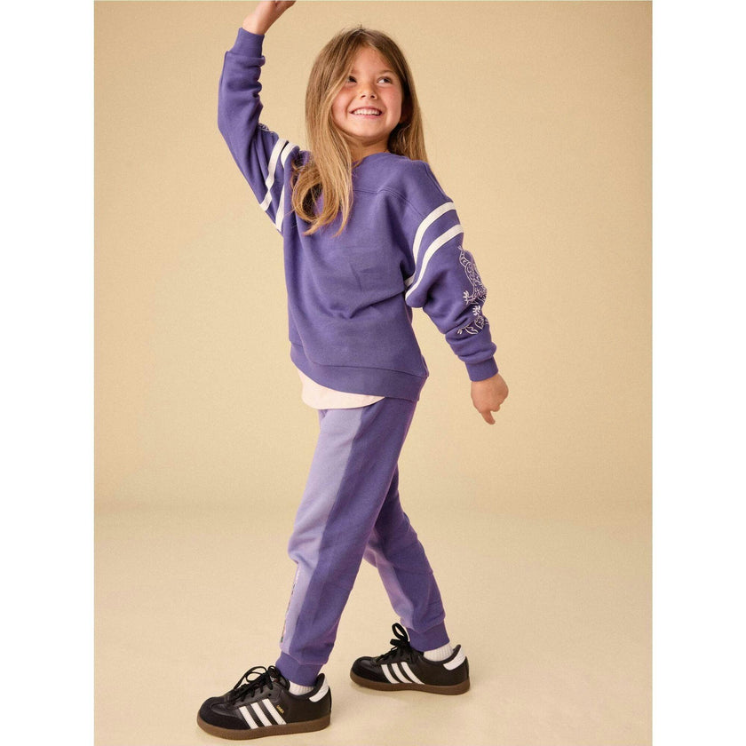 Colorblock Joggers, Purple