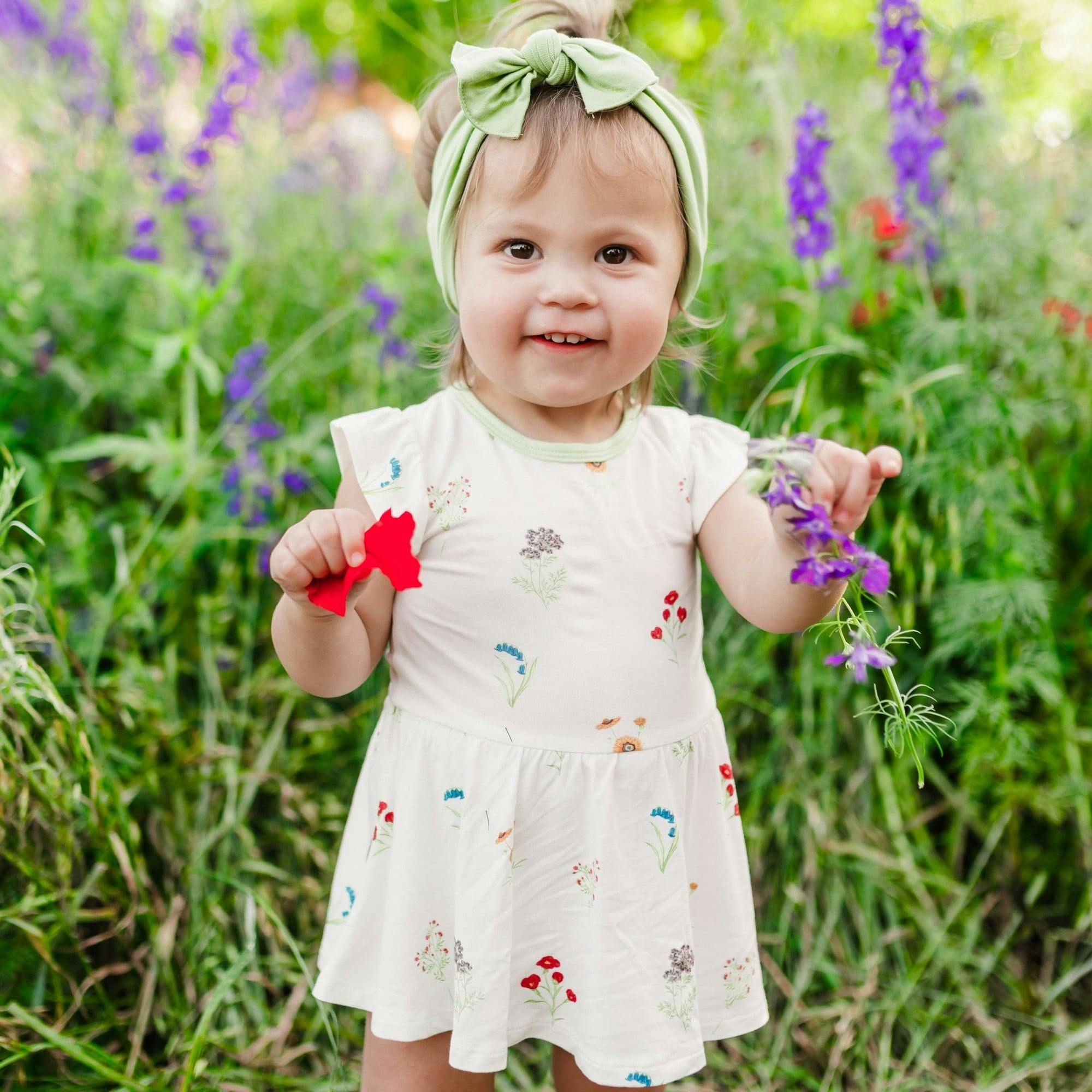 Twirl Bodysuit Dress, Wildflower