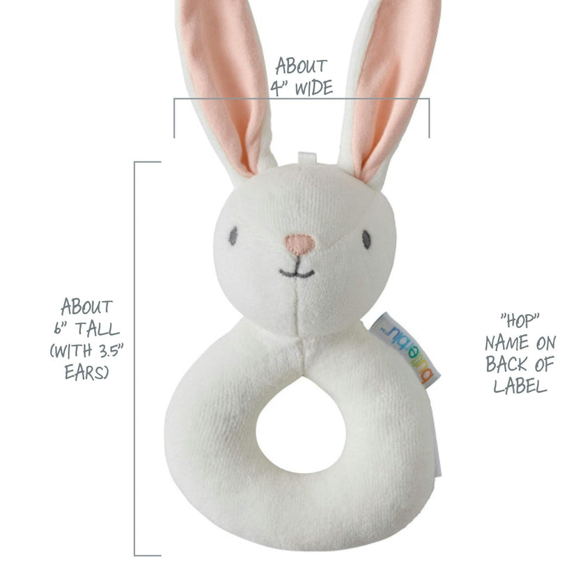 SNUGGLE + SHAKE - Baby Lovey Security Blanket Toy and Rattle Set